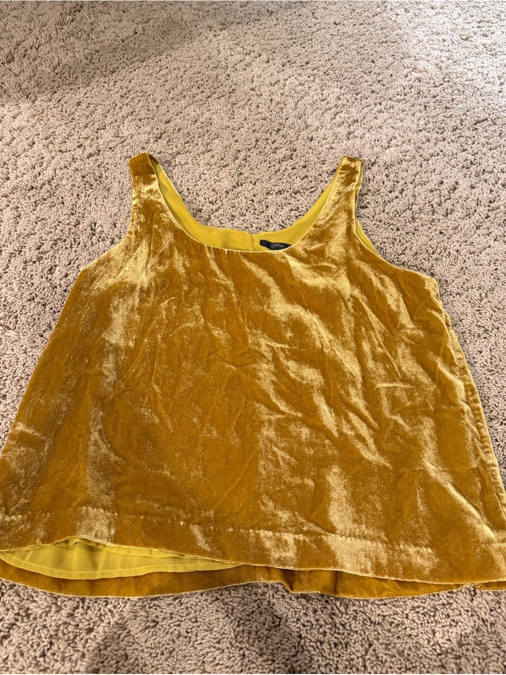 Jcrew mustard yellow velvet shirt